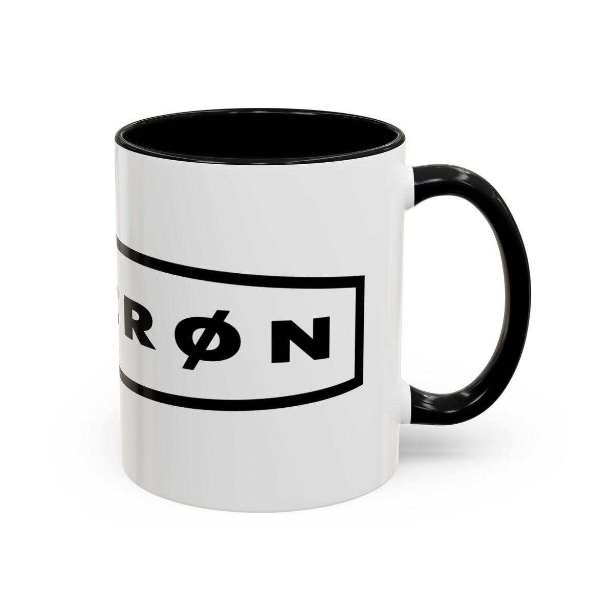 SYNCRØN Logo Accent Coffee Mug — Black-Trim Ceramic 11oz
