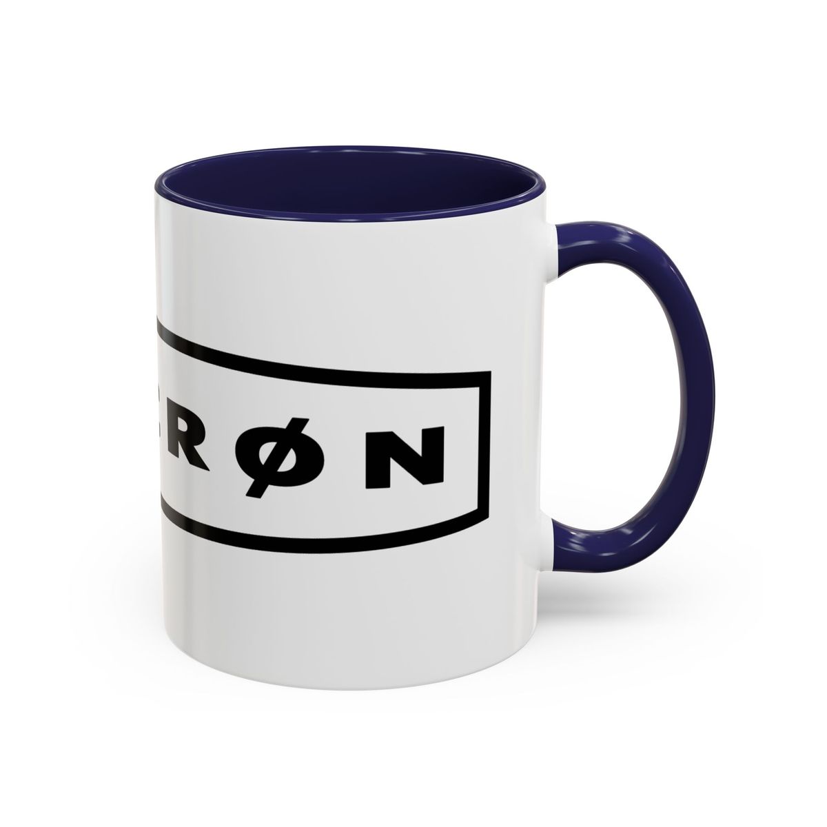 SYNCRØN Logo Accent Coffee Mug — Black-Trim Ceramic 11oz