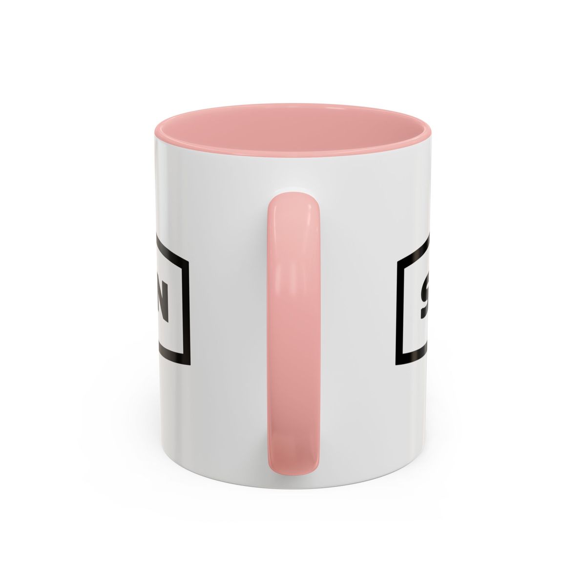SYNCRØN Logo Accent Coffee Mug — Black-Trim Ceramic 11oz